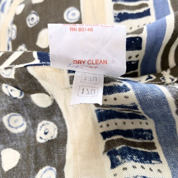 MIC Fashion Midi Dress V-Neck Button Front Brown Blue Sleeveless Boho 90s Y2K 22 - Picture 9 of 11